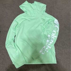 Columbia Light Green Pullover Hoodie